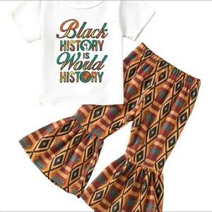 New lot of 2: girl’s outfit “Black History is World History” 5-6